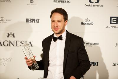 Jakub Kouřil při předávání Českého lva 2013 Jakub Kouřil při předávání Českého lva 2013