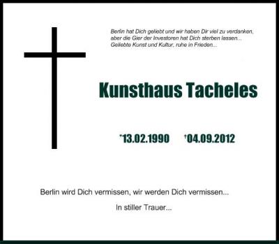 Tacheles bleibt!